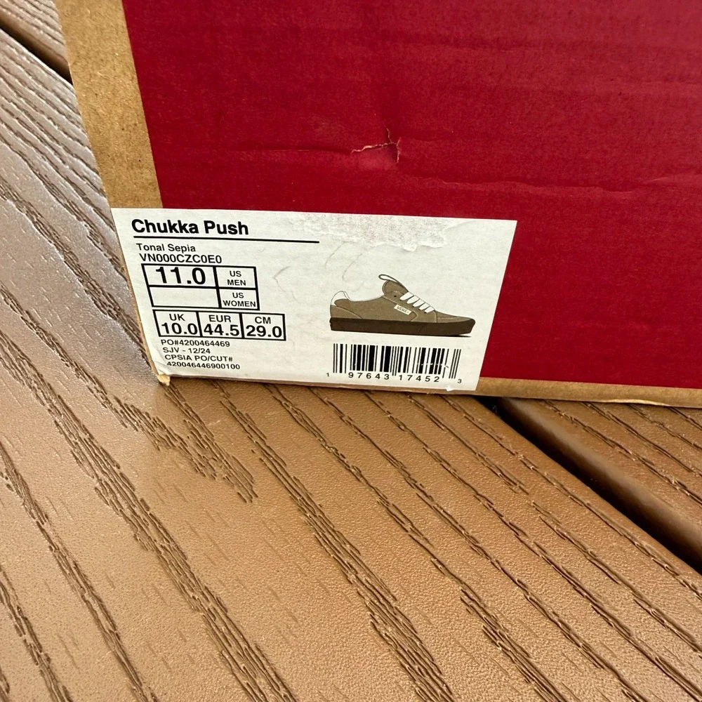 Vans‎ Chukka Push Men's Size 11 Tonal Sepia Tan Brown NEW Canvas Suede